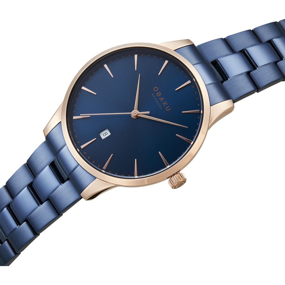 Foto 5 pulgar | Reloj Obaku Denmark V247xdvlsl Lyng Stor Bahama-azul