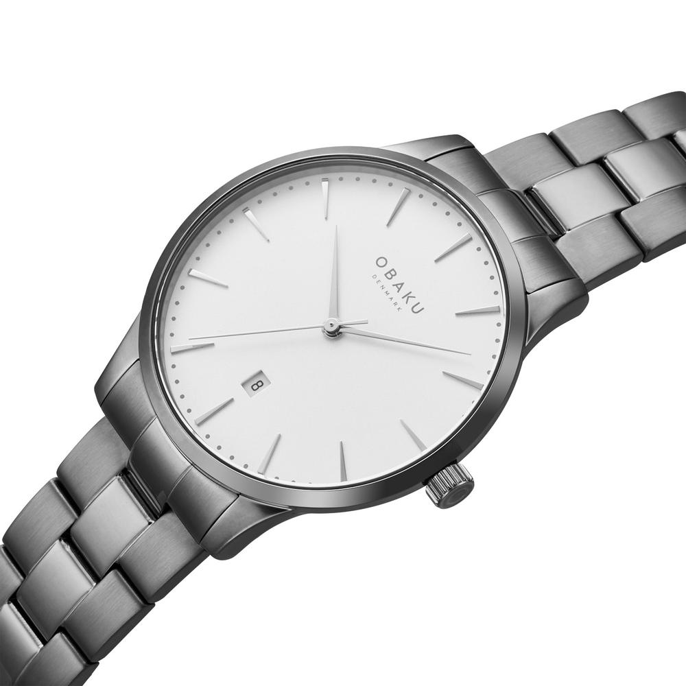 Foto 4 | Reloj Obaku Denmark V247xduisu Lyng Stor Slate-gris