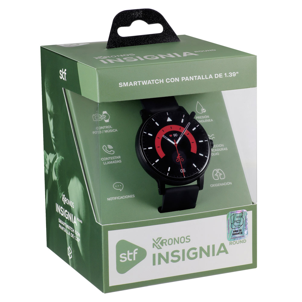 Foto 8 pulgar | Smartwatch Stf  Kronos Insignia Round Tft 1.39''  Llamadas  Ip65 Negro