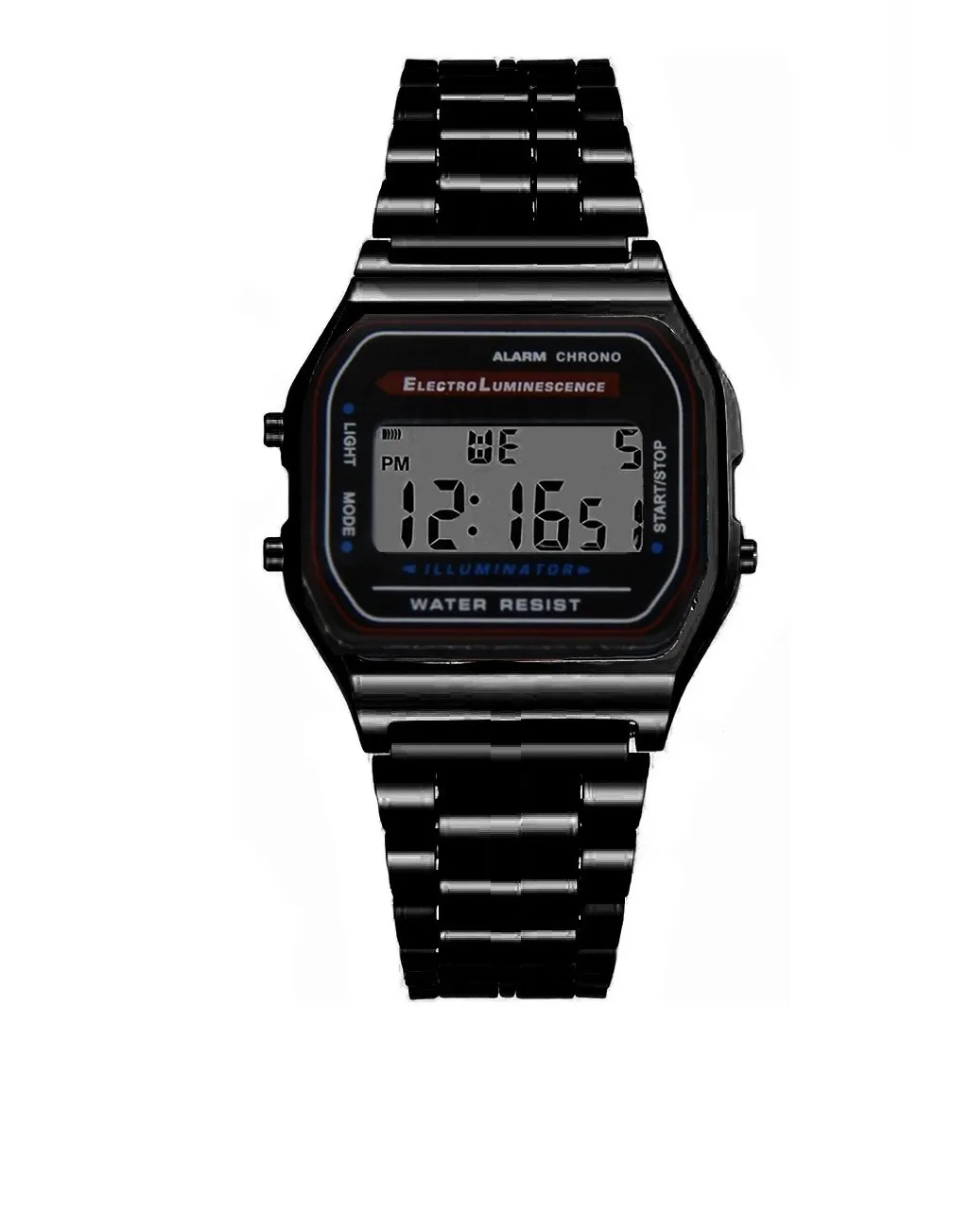 Reloj Retro de Metal Unisex Malubero color Negro