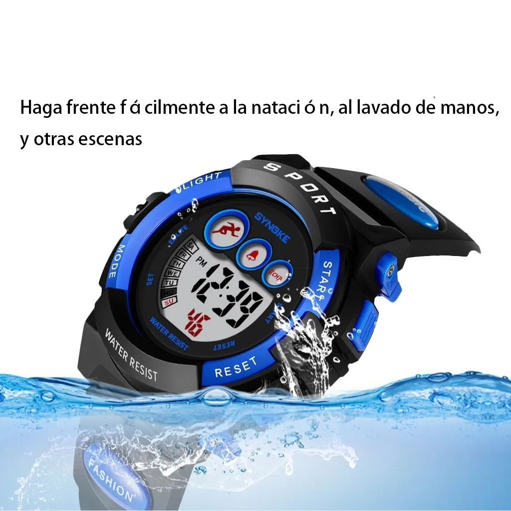 Foto 4 pulgar | Reloj Electrónico Digital y Deportivo para Niño y Niña color Negro con Azul