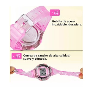 Foto 3 | Reloj Infantil Belug color Rosa Contra Agua