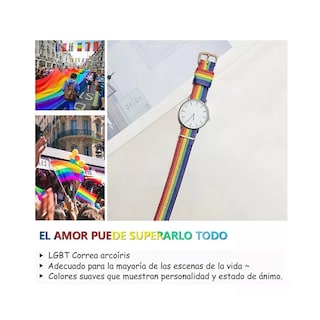 Foto 2 | Reloj Pulsera Extensible Arcoíris Colores Belug
