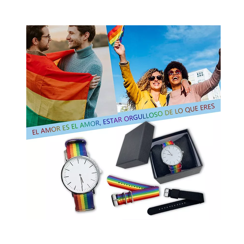 Foto 5 | Reloj Pulsera Extensible Arcoíris Colores Belug