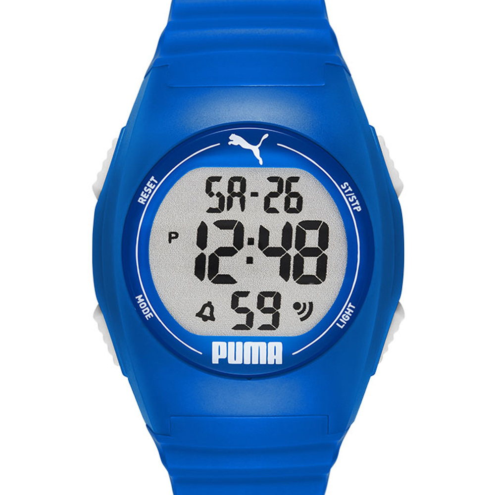 Foto 3 pulgar | Reloj Puma Unisex Azul de Poliuretano con Carátula Gris y Función Digital