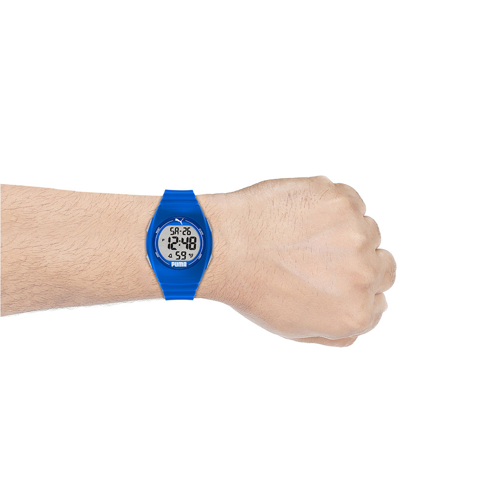 Foto 7 pulgar | Reloj Puma Unisex Azul de Poliuretano con Carátula Gris y Función Digital