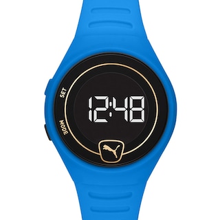 Foto 2 | Reloj Puma Faster Correa de Poliuretano Azul Carátula Negra Digital Unisex