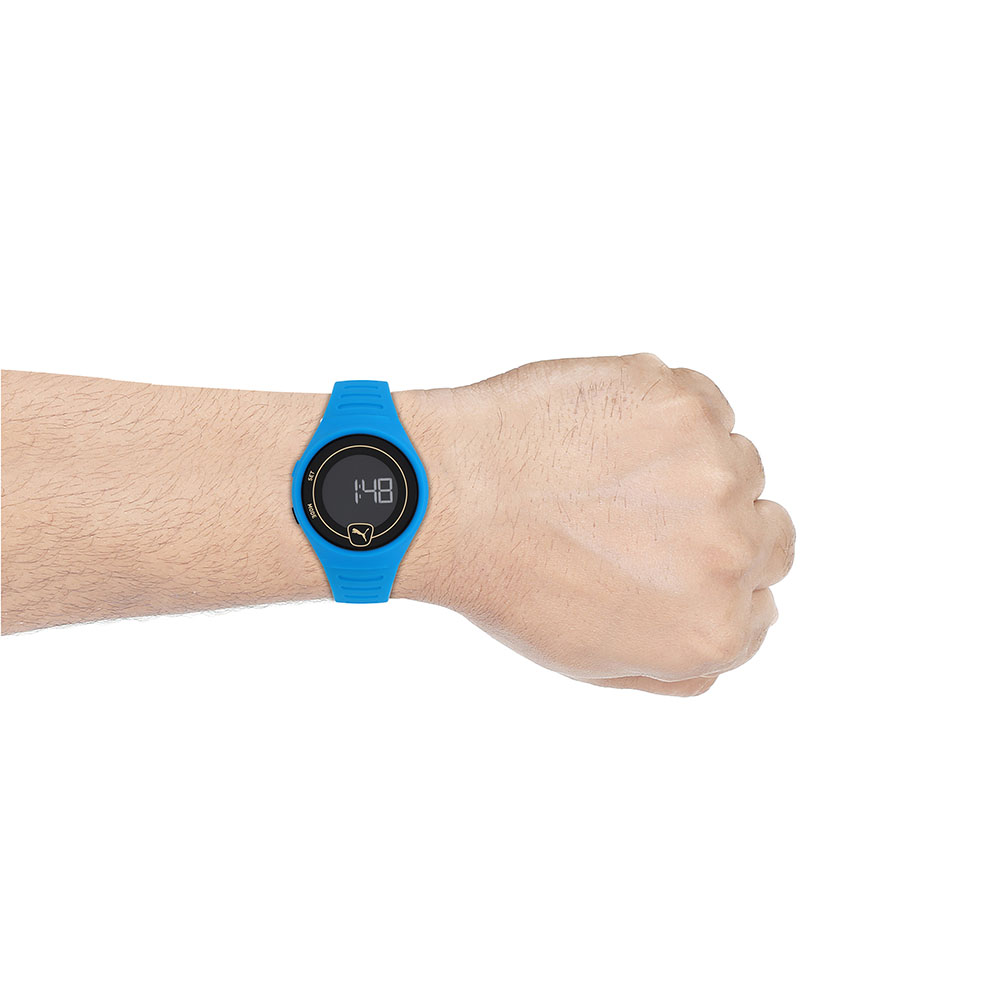 Foto 8 | Reloj Puma Faster Correa de Poliuretano Azul Carátula Negra Digital Unisex
