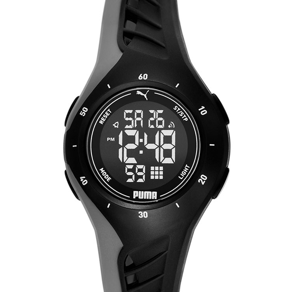 Foto 3 pulgar | Reloj Puma de Pulso Negro Correa de Poliuretano Carátula Negra Digital Unisex