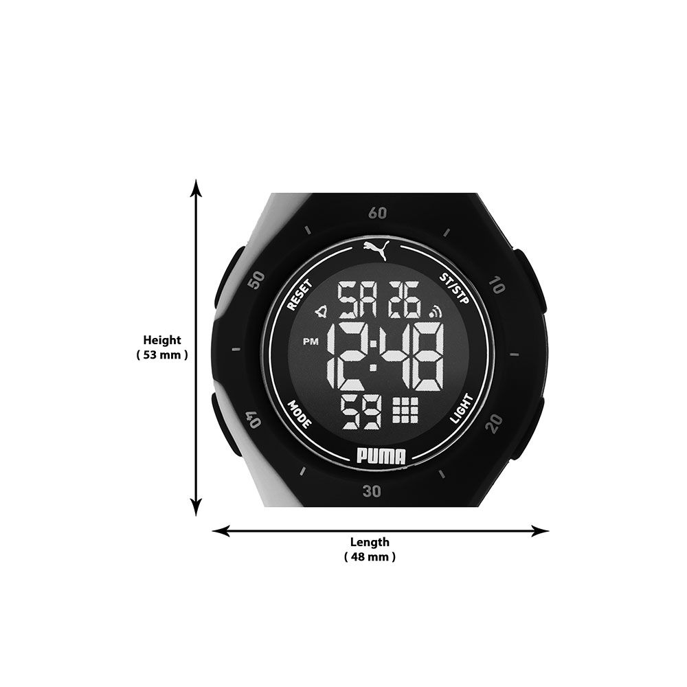 Foto 6 pulgar | Reloj Puma de Pulso Negro Correa de Poliuretano Carátula Negra Digital Unisex
