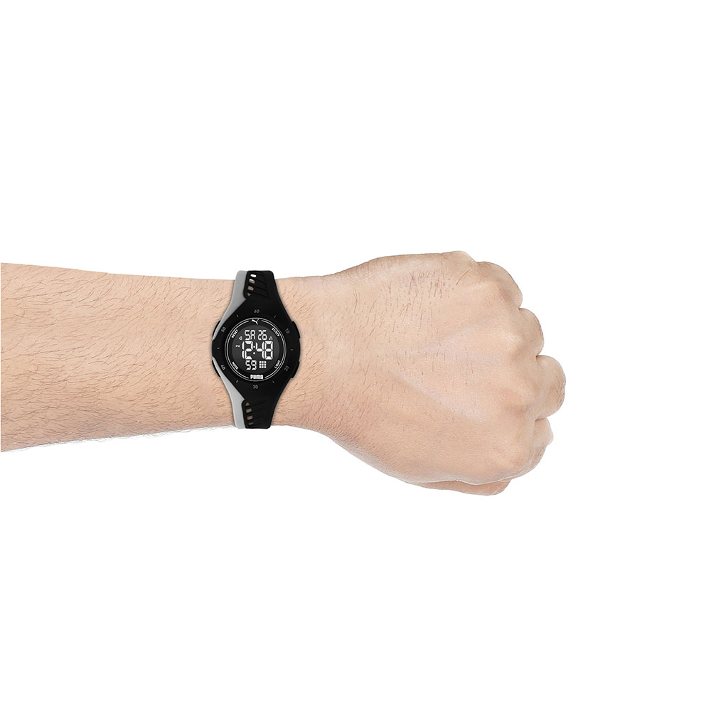 Foto 9 pulgar | Reloj Puma de Pulso Negro Correa de Poliuretano Carátula Negra Digital Unisex