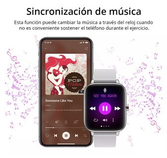 Foto 5 | Reloj Inteligente Deportivo e Impermeable con Llamada de Voz Plateado