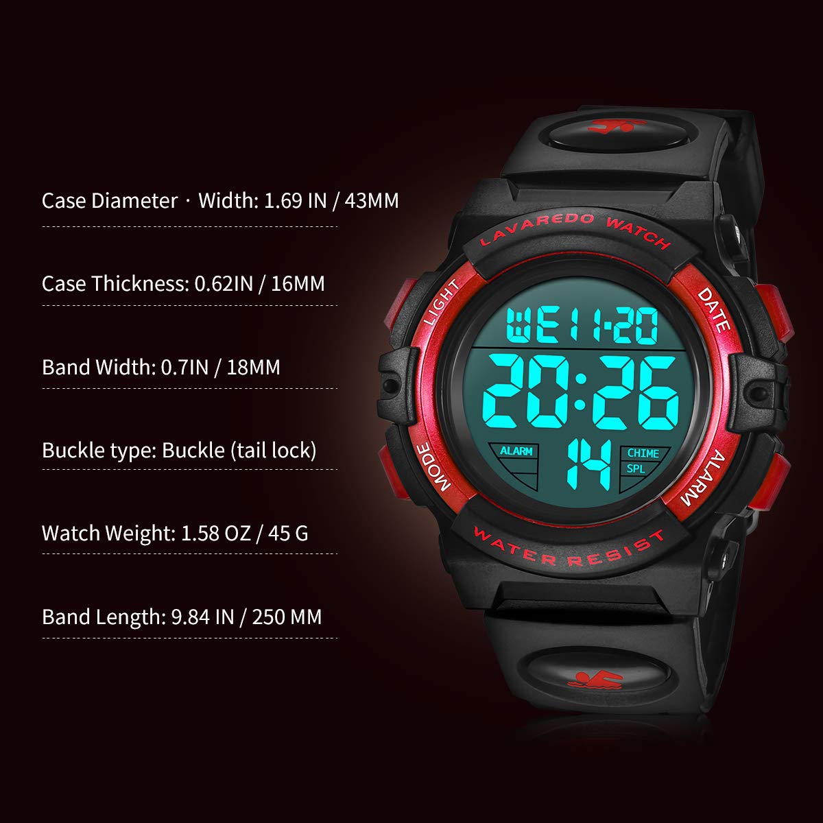 Foto 7 | Reloj Digital Nn Ben Nevis Para Niños De 5 A 15 Años, Resistente Al Agua, 50 M - Venta Internacional.