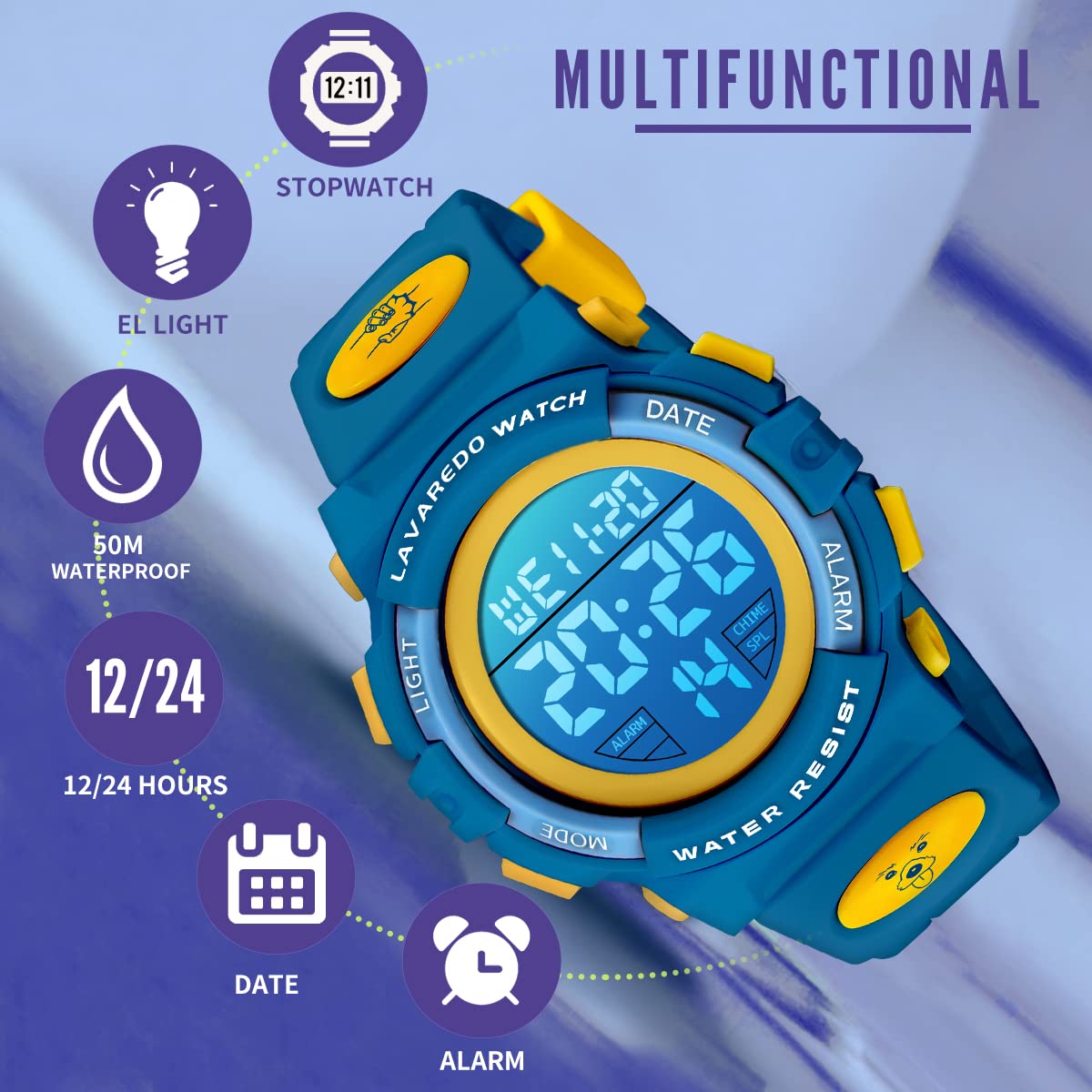 Foto 4 pulgar | Reloj Digital Nn Ben Nevis Para Niños De 5 A 15 Años, Resistente Al Agua, 50 M - Venta Internacional.