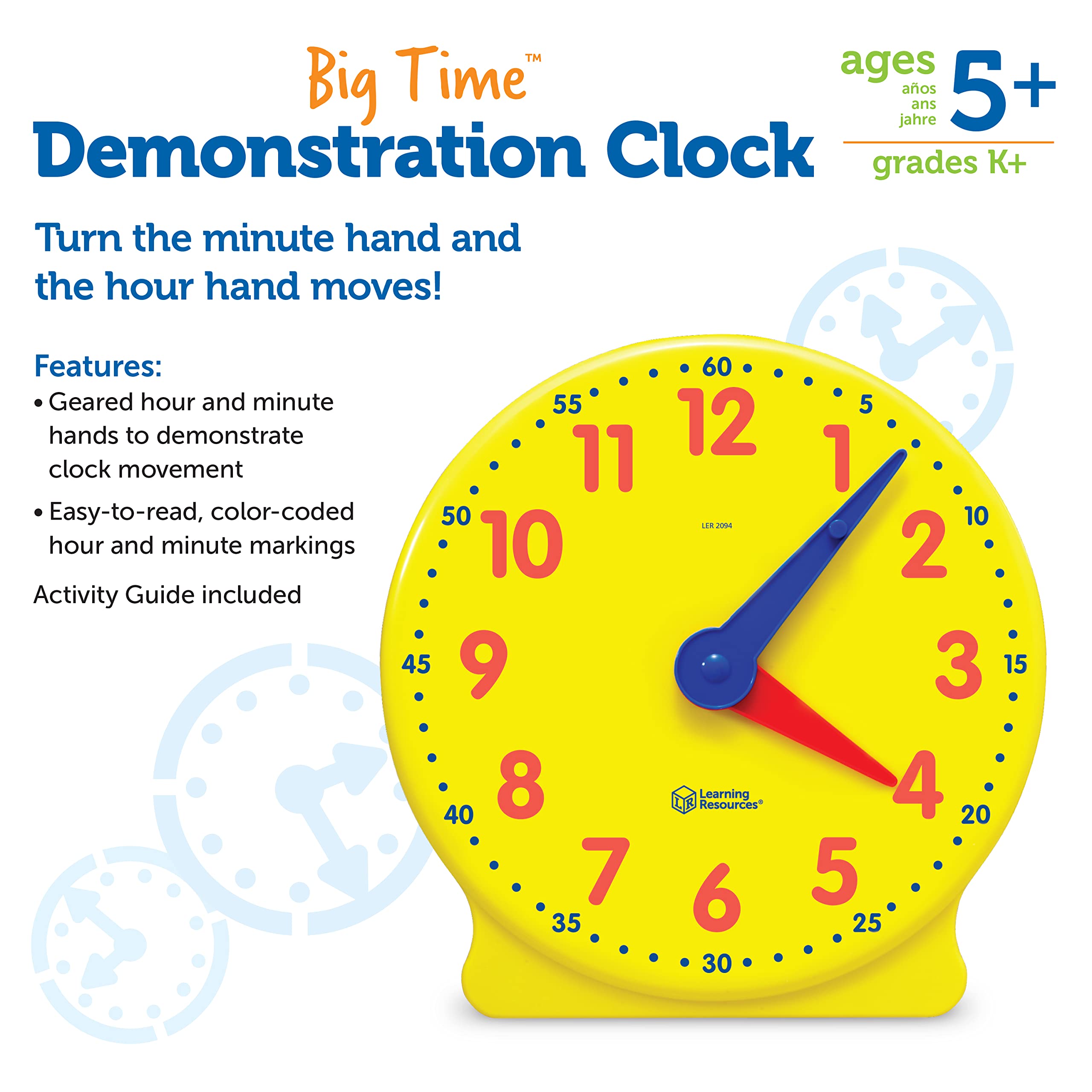 Foto 7 pulgar | Learning Clock Learning Resources Big Time Homeschool 5+ - Venta Internacional.