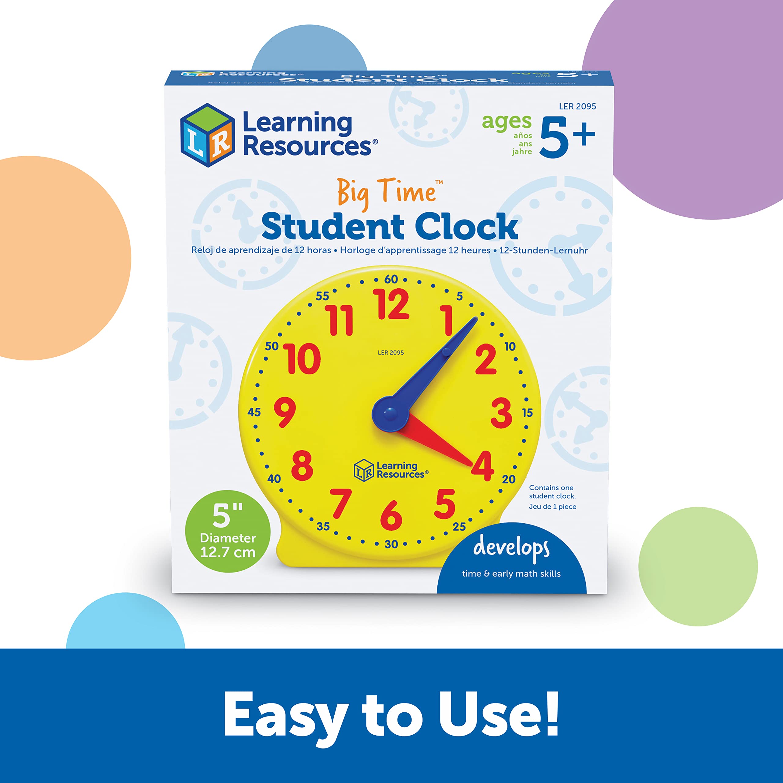 Foto 7 pulgar | Reloj de Aprendizaje Learning Resources 12 Horas  Ideal para Aprender a Leer la Hora - Venta Internacional