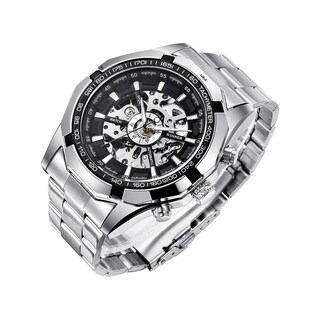 Foto 2 | Reloj Correa Acero Luminoso Metálica Hombre Plata Fondo Lab.g Negro