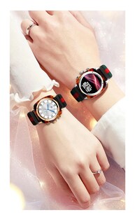 Foto 4 | Smartwatch Reloj Inteligente Llamadas Tela Nailon Plateado Rojo Plateado