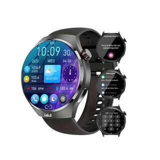 Foto 1 | Smartwatch Reloj Inteligente Llamadas 1.51 Hombre Watch4 Pro Negro