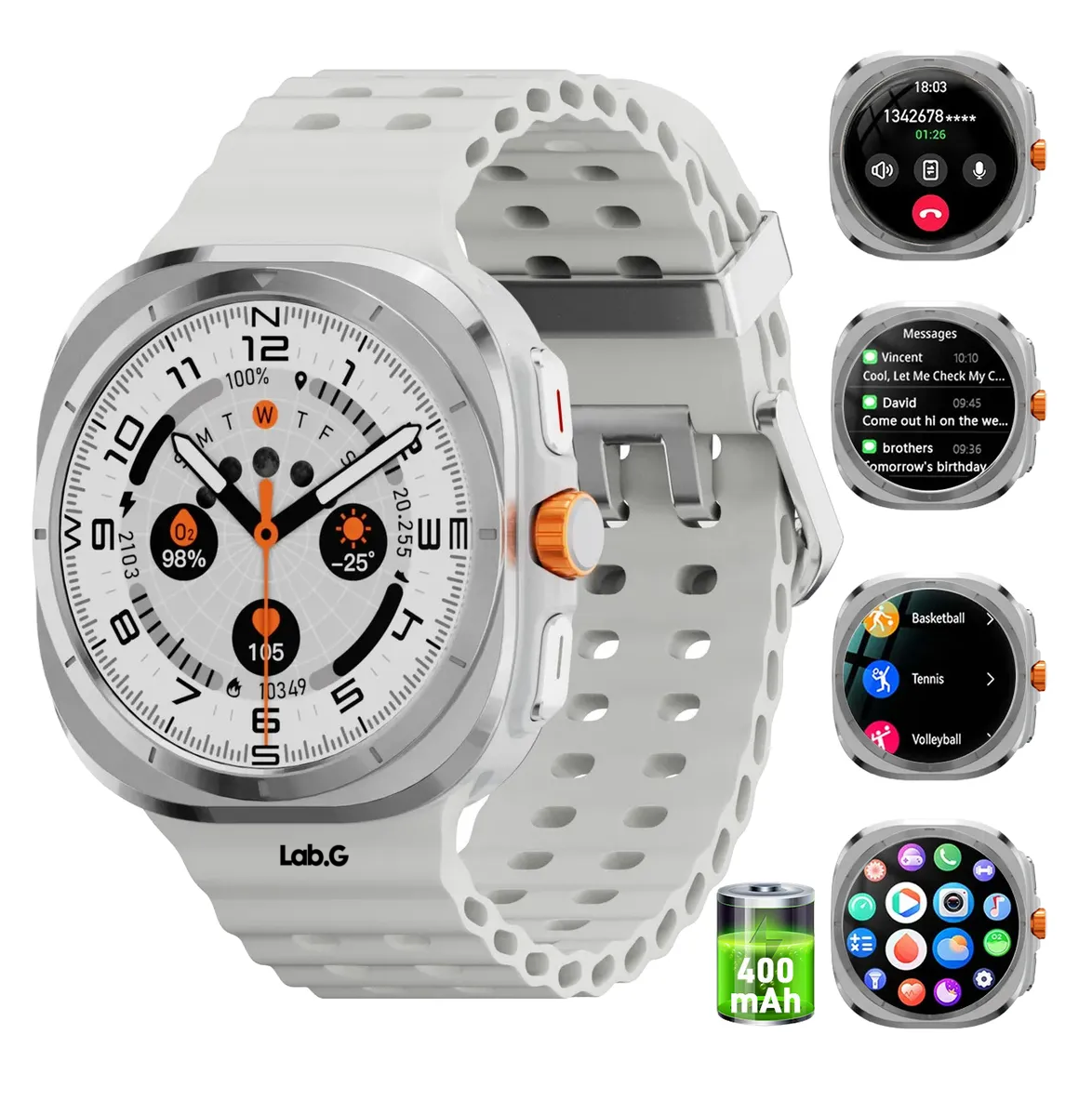 Foto 6 pulgar | Smartwatch Reloj Inteligente Bluetooth Plateado