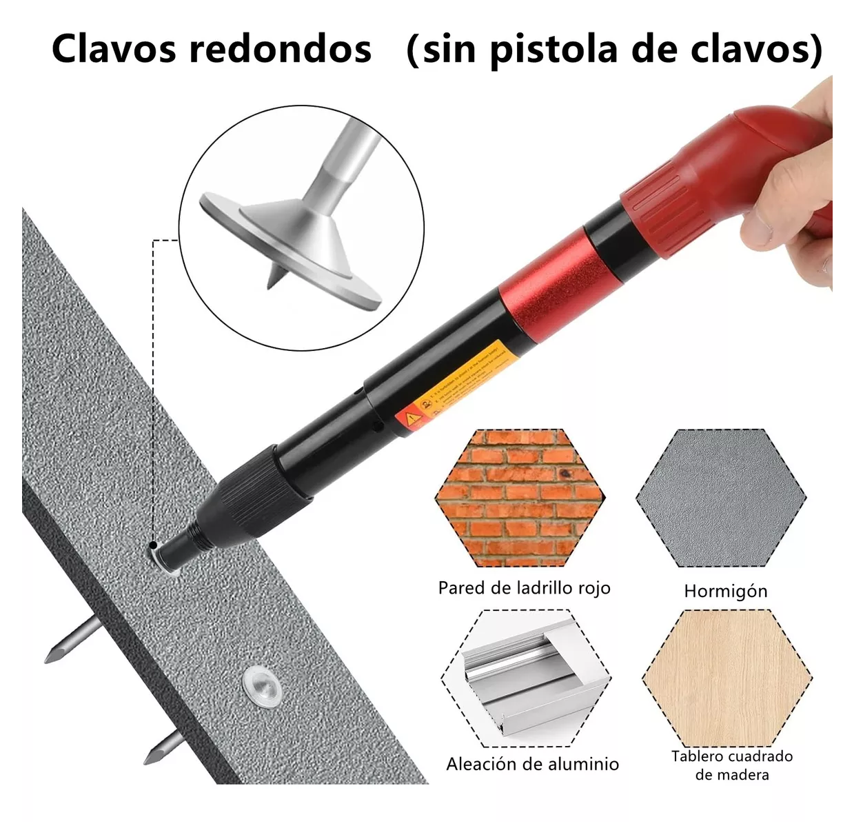 Foto 5 pulgar | Clavos Redondos Para Pistola De Clavos Metalúr 200 Piezas Plata