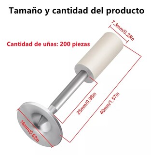 Foto 2 | Clavos Redondos Para Pistola De Clavos Metalúr 200 Piezas Plata