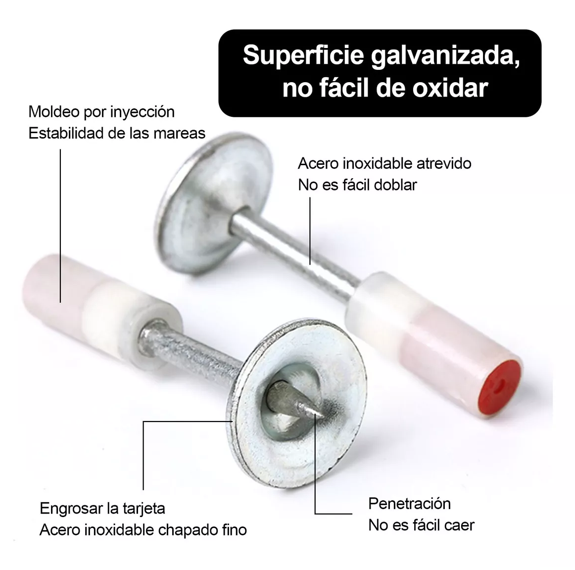 Foto 4 pulgar | Clavos Redondos Para Pistola De Clavos, 100 Piezas Plata