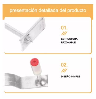 Foto 4 | Grapas Para Tubos De 20mm For Pistola De Clavos 100 Piezas Plata/blanco