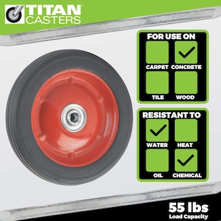 Foto 4 | Llanta De Repuesto Titan Casters De 7 X 1.5 Pulgadas Con Eje Compensado - Venta Internacional.
