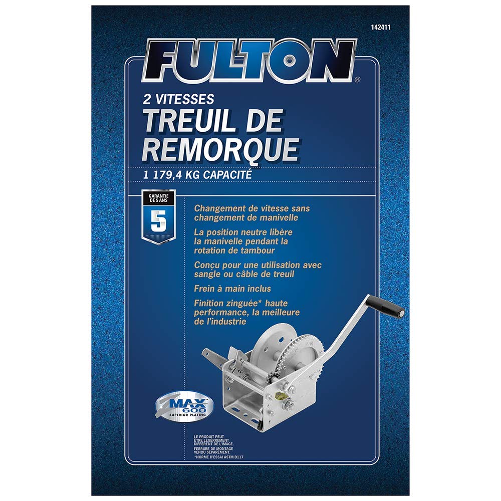 Foto 5 pulgar | Cabrestante Para Remolque Fulton 142411, Dos Velocidades, 1.179 Kg De Capacidad - Venta Internacional.