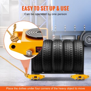Foto 5 | Transportador De Maquinaria Industrial Machinery Skate Dolly Vevor 12t - Venta Internacional.