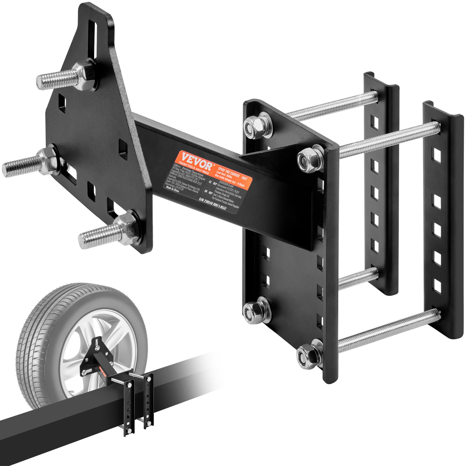 Foto 1 | Soporte De Neumático De Repuesto Vevor Para Remolque, 72,57 Kg - Venta Internacional.