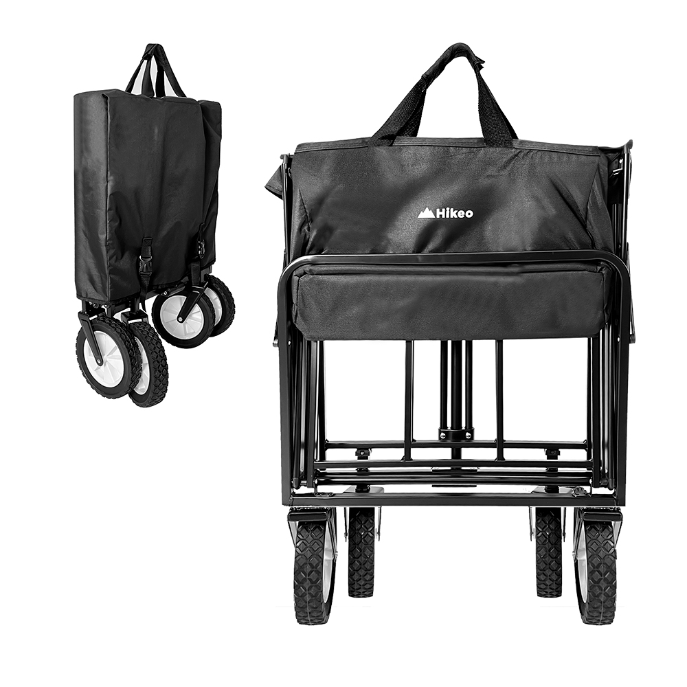 Foto 9 pulgar | Carrito Plegable Para Exterior Tipo Vagon Multiusos Hasta 70kg, Hikeo, Negro, 83306-bl