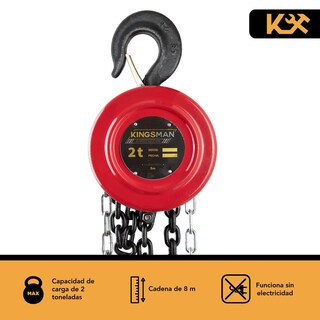 Foto 2 | Polipasto Manual Kingsman de 8 m