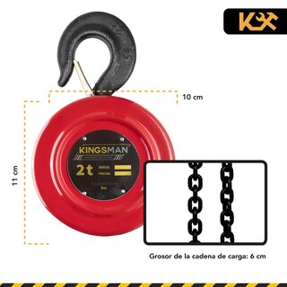 Foto 5 | Polipasto Manual Kingsman de 8 m