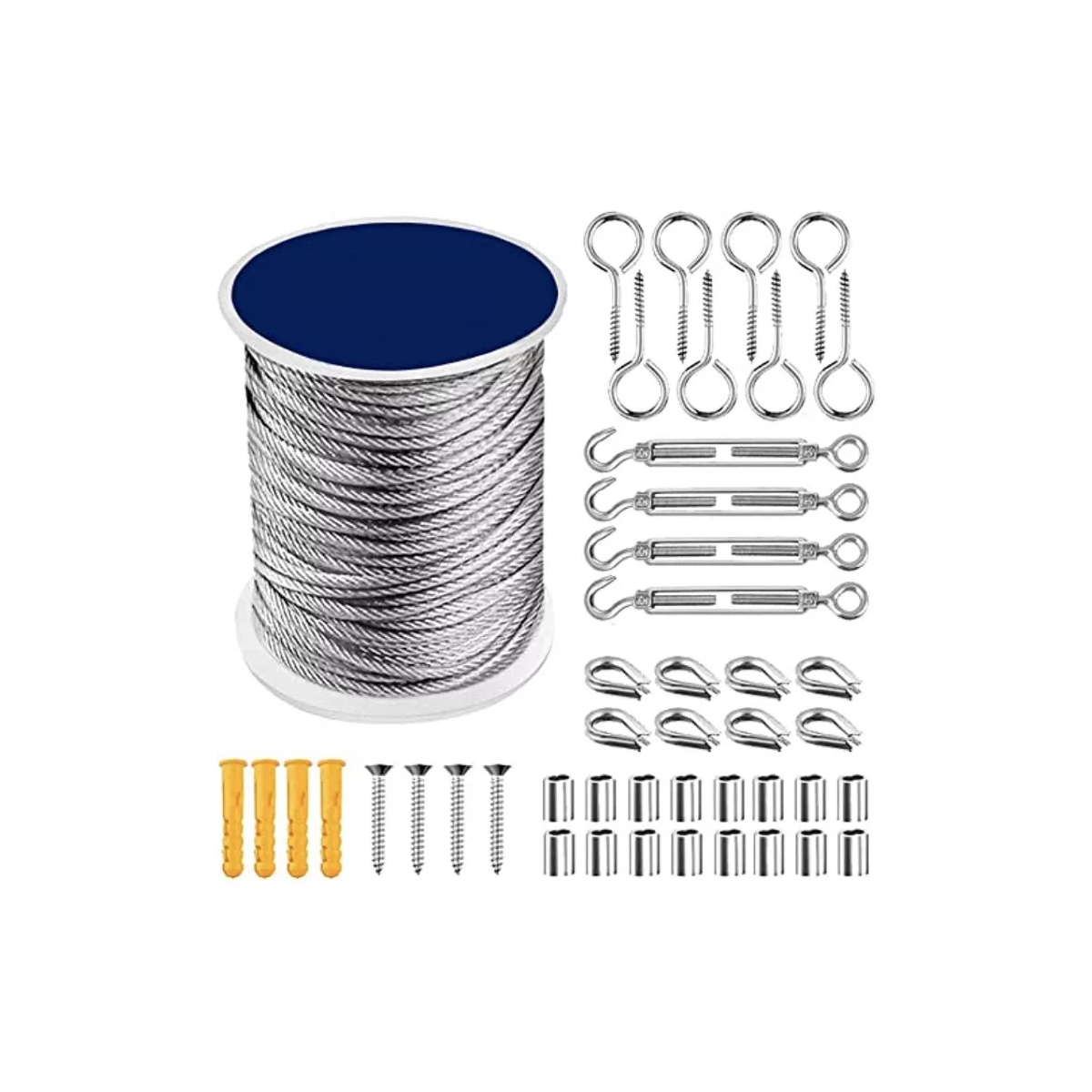 Foto 1 | Kit De Cable Tensor De Acero 50m Eo Safe Imports Esi-17135 Plata