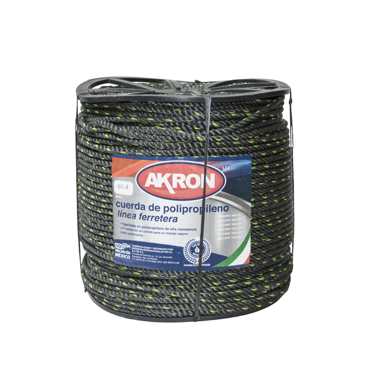 Foto 2 pulgar | Cuerda De Polipropileno Akron Linea Ferreteria 16mm 5/8” 
Rollo 50kg Aprox