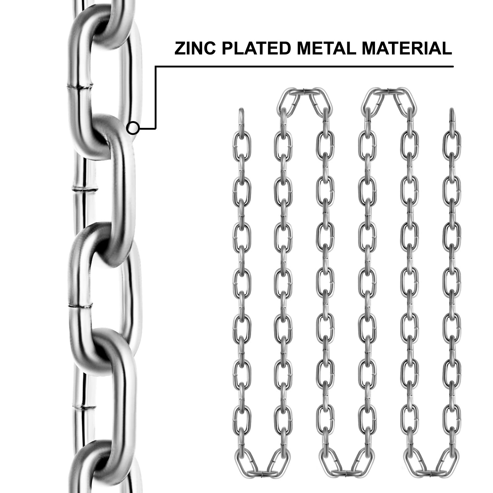 Foto 3 pulgar | Cadena Vevor De Hierro Galvanizado De Grado 30 1/4 Pulgadas X 100 Pies - Venta Internacional.