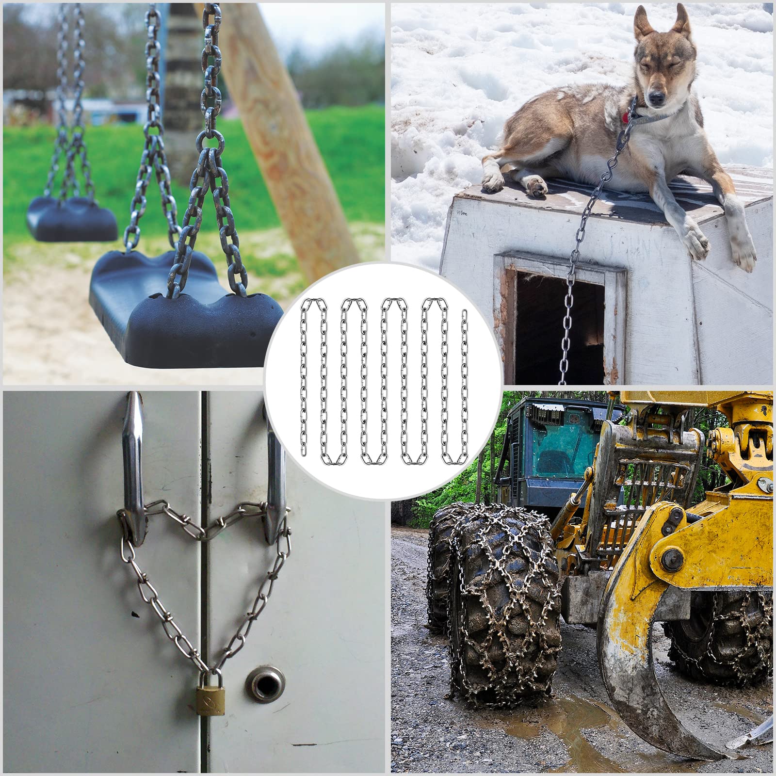 Foto 7 | Cadena Vevor De Hierro Galvanizado De Grado 30 1/4 Pulgadas X 100 Pies - Venta Internacional.
