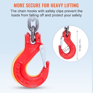 Foto 5 | Chain Sling Vevor Cadenas De Elevación De 5/16 Pulgadas X 5 Pies, 5t, 11000 Libras - Venta Internacional.