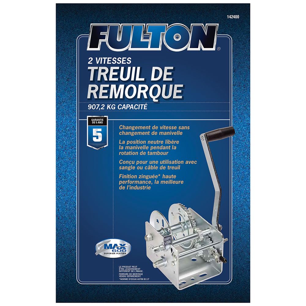 Foto 4 | Cabrestante Para Remolques Y Barcos Fulton 142400, 907 Kg, Capacidad De 10 Cm, Mango - Venta Internacional.