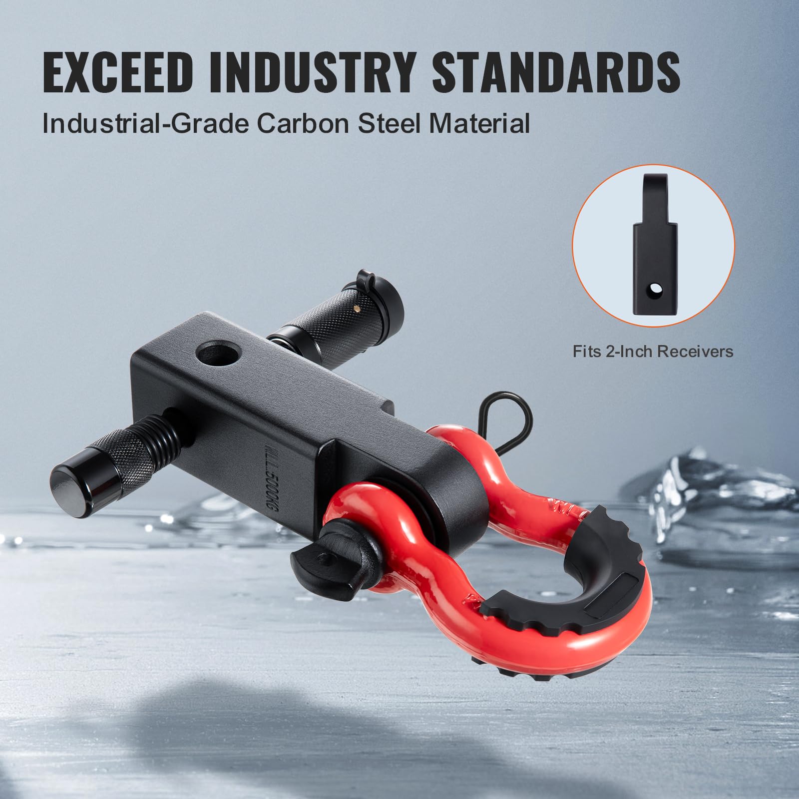Foto 4 pulgar | Receptor Shackle Hitch Vevor Para 2 Receptores De 30 000 Kg - Venta Internacional.