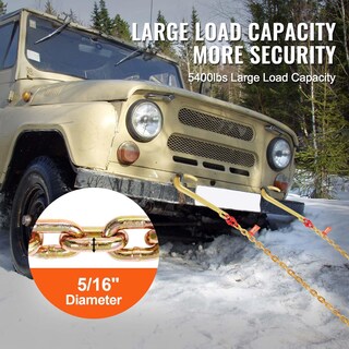 Foto 3 | Cadena De Remolque Vevor J Hook, 5400 Libras, Carga De Trabajo De 5/16 X 6 Pies G80 - Venta Internacional.