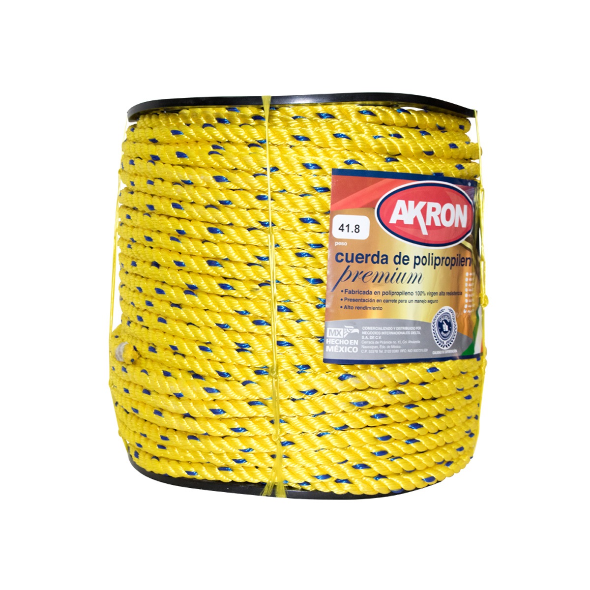 Foto 2 pulgar | Cuerda De Polipropileno Akron Premium 100% Virgen 19mm 3/4” 
Rollo 50kg Aprox.