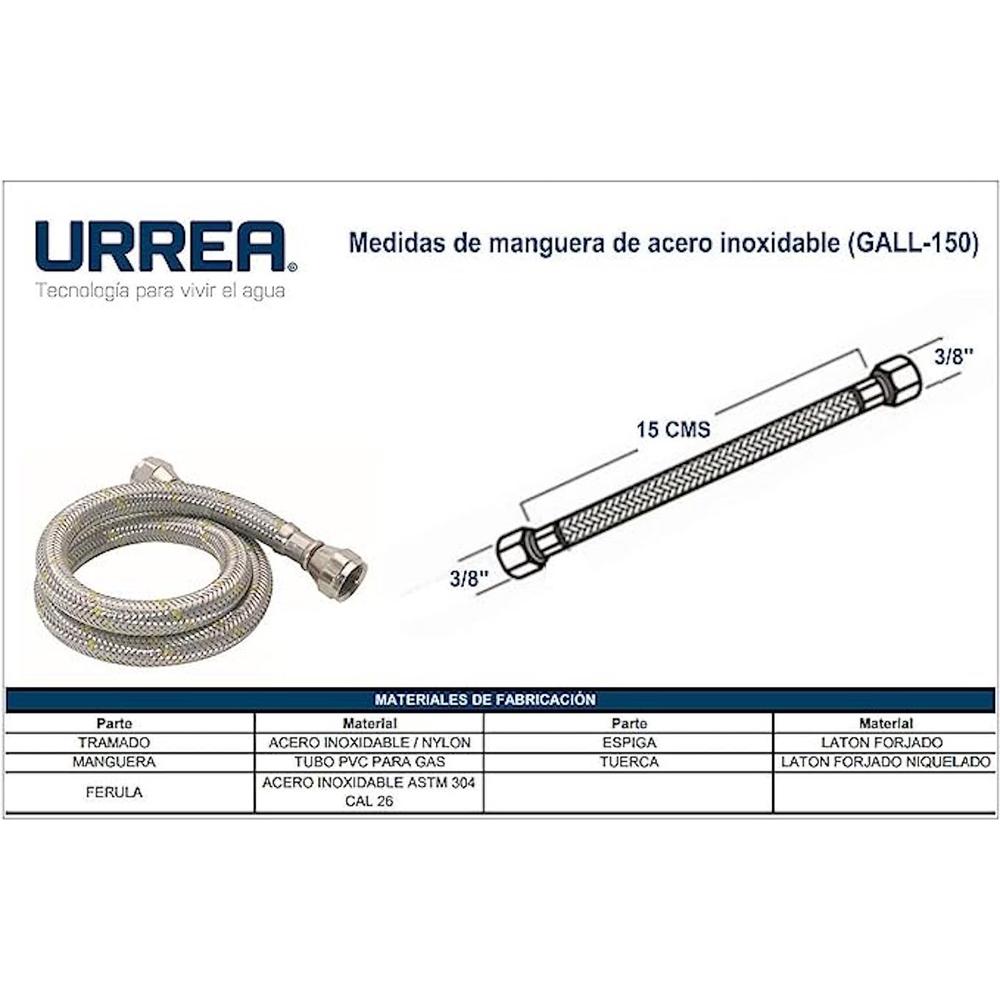 Foto 3 pulgar | Urrea Ext. P/gas Alum. 1.50 Mt Glll-150