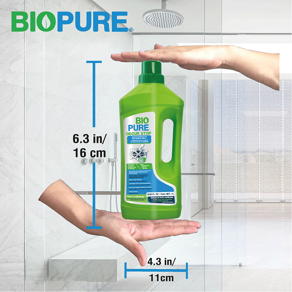 Foto 4 pulgar | Tratamiento Contra Malos Olores en Tuberías Coladeras Drenajes - Biopure - Odour Stop 1 Litro