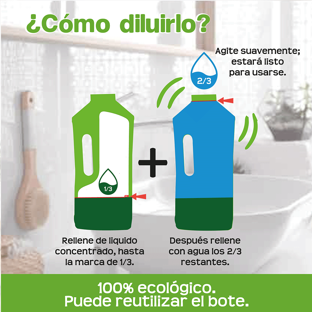 Foto 4 pulgar | Tratamiento Contra Malos Olores en Tuberías Coladeras Drenajes Biopure Odour Stop Concentrado 1 l