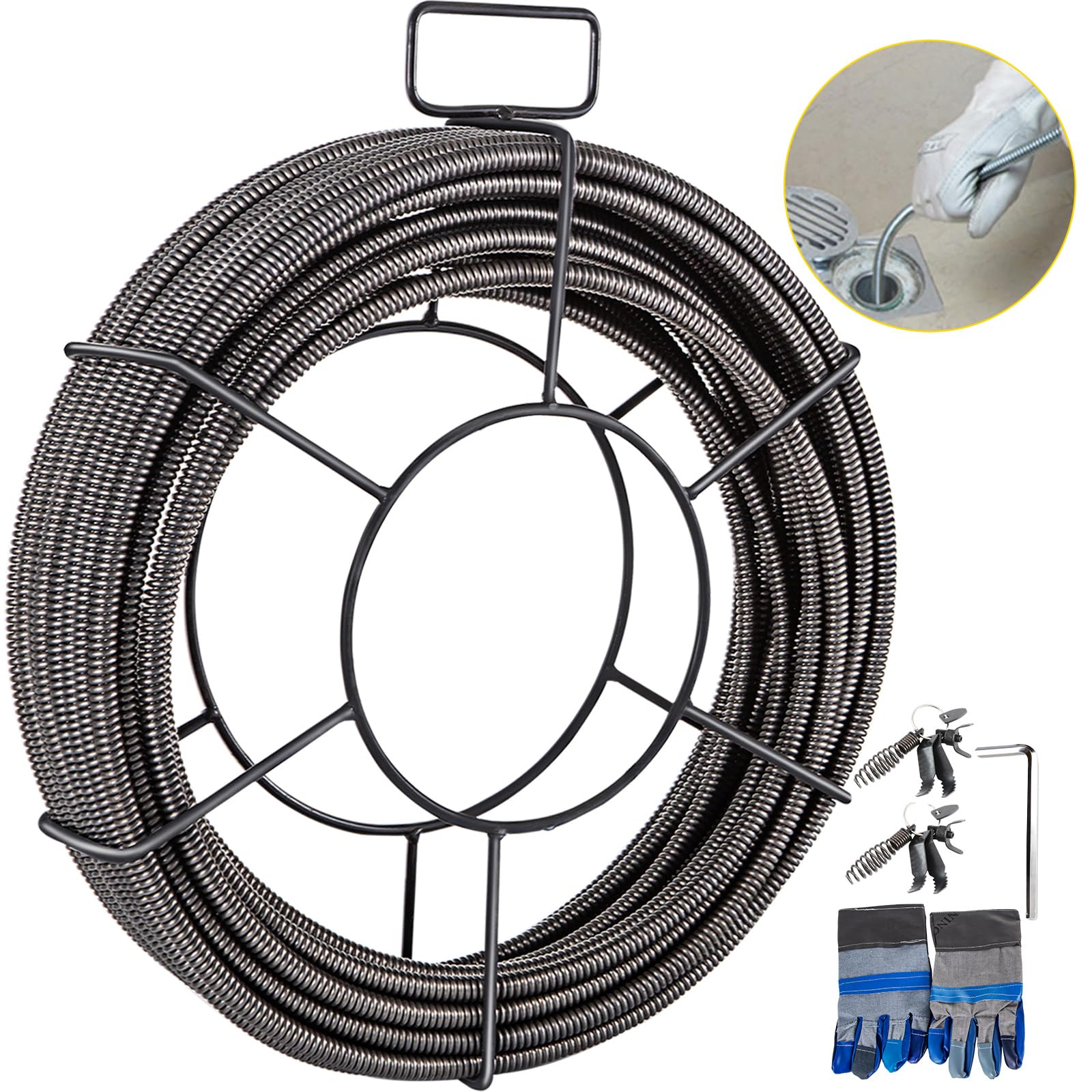 Foto 1 | Cable De Limpieza De Desagües Sewer Snake Clog, 30 M X 13 Mm, Vevor - Venta Internacional.