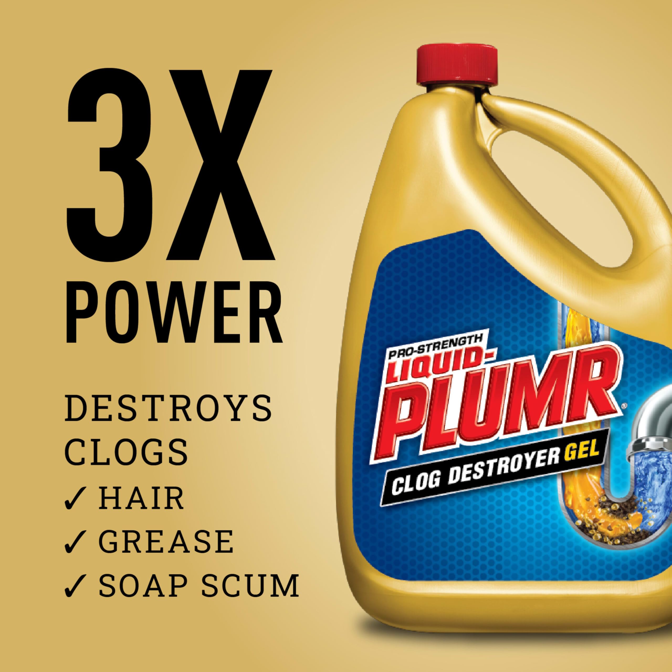 Foto 3 pulgar | Limpiador De Desagües Líquido Liquid-plumr Pro-strength, 2.37 L - Venta Internacional.