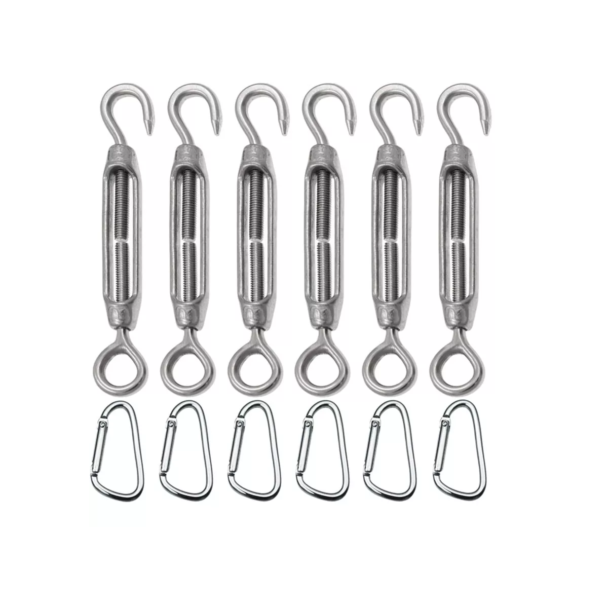 Foto 1 | Gancho Tensor De Alambre Acero-inox +6 Mosquetones Eo Safe Imports Esi-17136 Plata